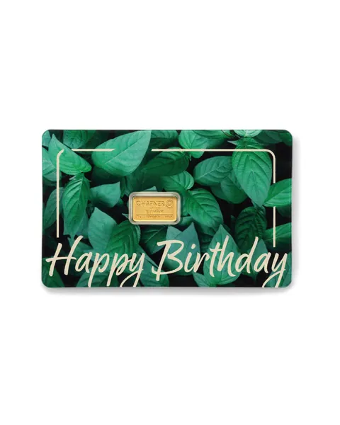 C.HAFNER Geschenkkarte „Happy Birthday“ mit 1 g Goldbarren