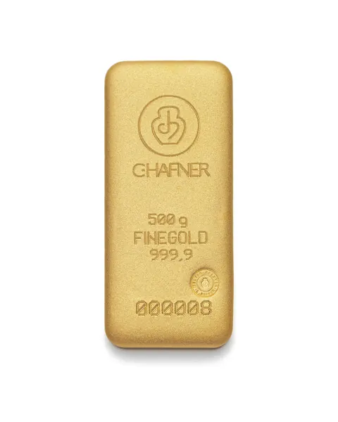 C.HAFNER Gussbarren, 500 g Feingold 999,9