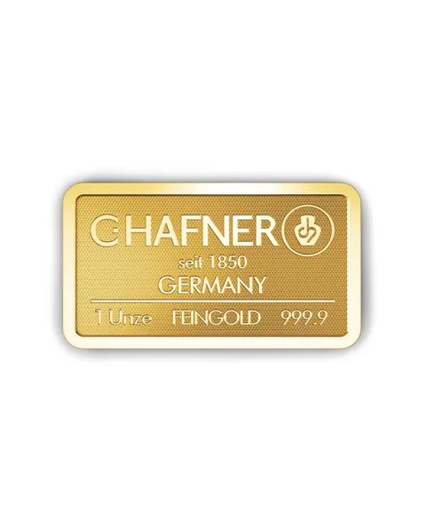 C.HAFNER Prägebarren, 1 Unze Feingold 999,9